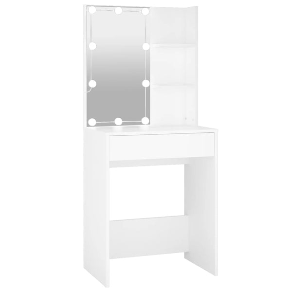 Dressing Tables Dressing Table With Led White 60X40x140 Cm