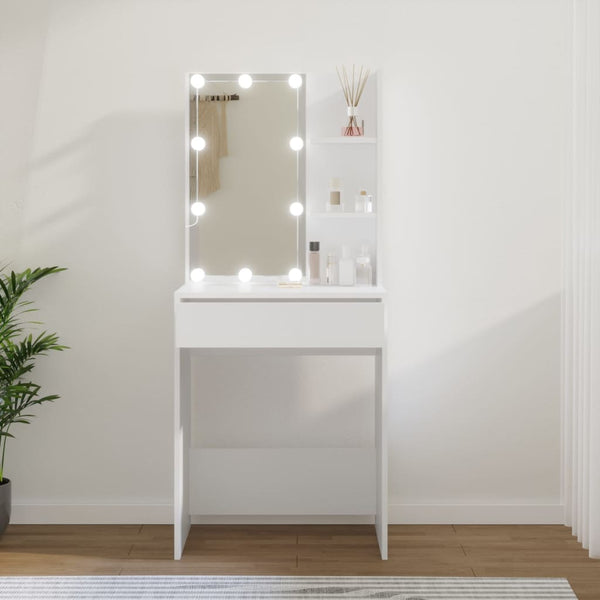 Dressing Tables Dressing Table With Led White 60X40x140 Cm