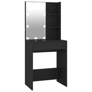 Dressing Tables Dressing Table With Led Black 60X40x140 Cm