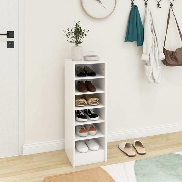 Shoe Cabinets Shoe Cabinet White 31.5X35x90 Cm Engineered Wood