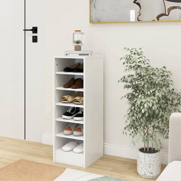 Shoe Cabinets Shoe Cabinet White 31.5X35x90 Cm Engineered Wood