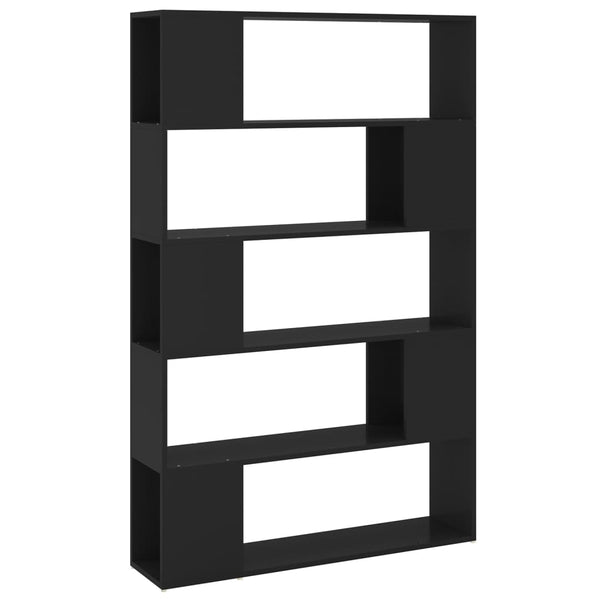 Cabinets & Cupboards Book Cabinet Room Divider Black 100X24x155 Cm Engineered Wood