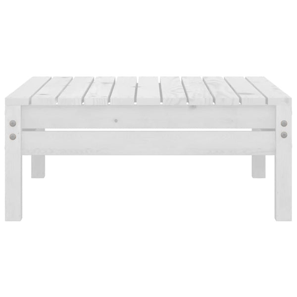 Ottomans, Footstools & Poufs Garden Footstool White Solid Pinewood