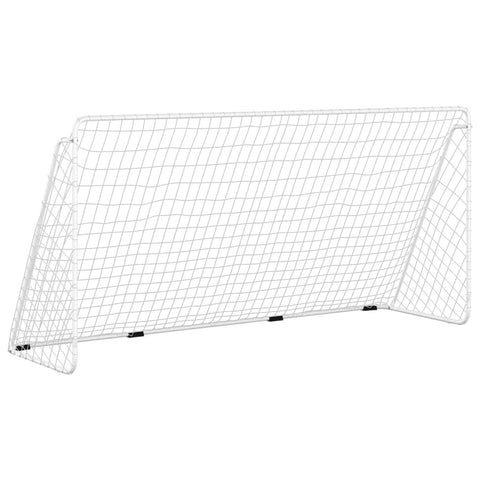 Foosball Football Goal With Net White 366X122x182 Cm Steel