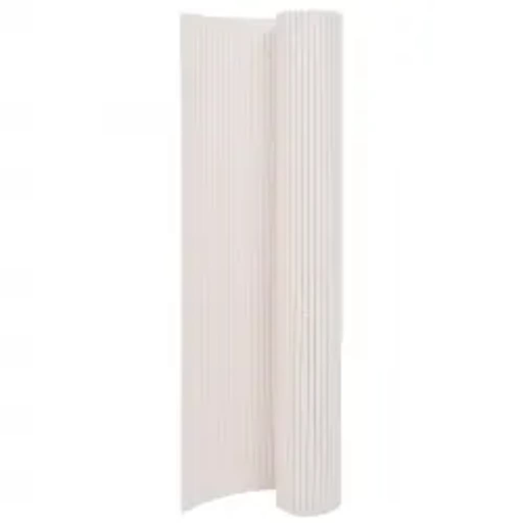 Fence Panels Double Sided Garden Fence 110X400 Cm White