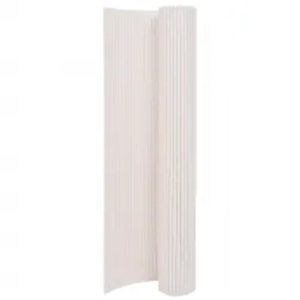 Fence Panels Double Sided Garden Fence 110X400 Cm White