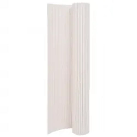 Fence Panels Double Sided Garden Fence 110X400 Cm White