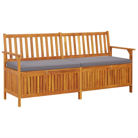 Patio Benches Storage Bench With Cushion 170 Cm Solid Wood Acacia