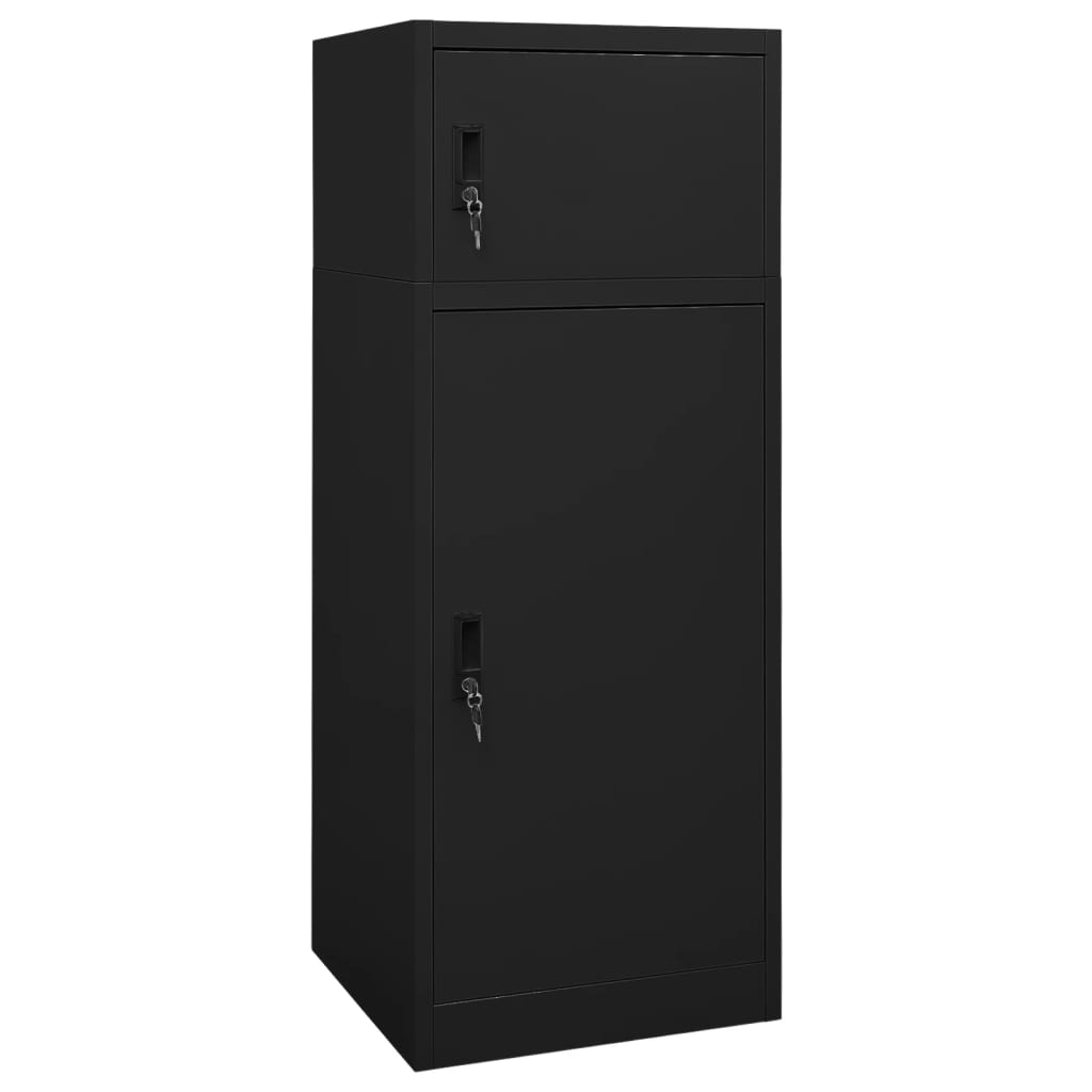 Cabinets & Cupboards Saddle Cabinet Black 53X53x140 Cm Steel