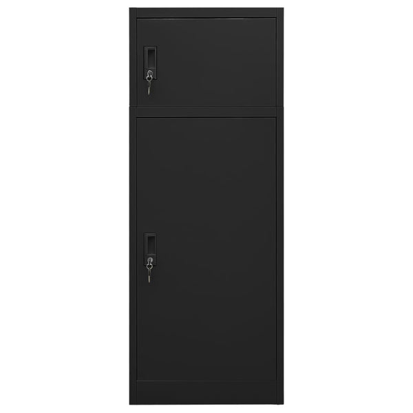 Cabinets & Cupboards Saddle Cabinet Black 53X53x140 Cm Steel