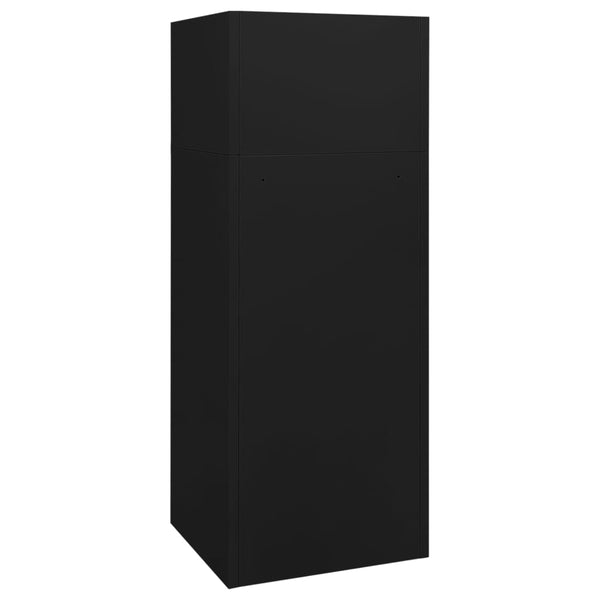 Cabinets & Cupboards Saddle Cabinet Black 53X53x140 Cm Steel