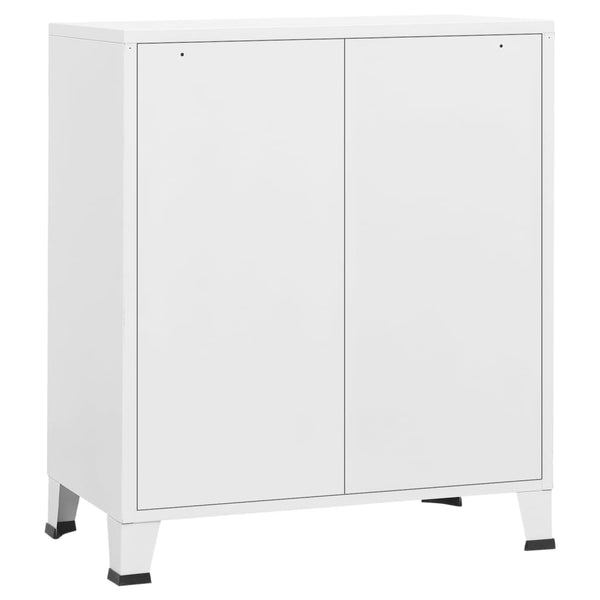 Dressers & Chests of Drawers Industrial Drawer Cabinet White 78X40x93 Cm Metal