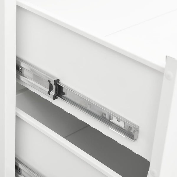 Dressers & Chests of Drawers Industrial Drawer Cabinet White 78X40x93 Cm Metal