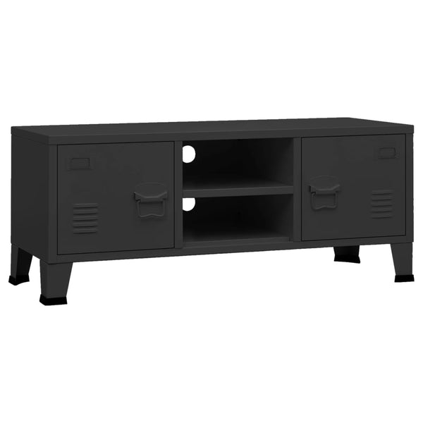 TV Stands & Entertainment Units Industrial Tv Cabinet Black 105X35x42 Cm Metal