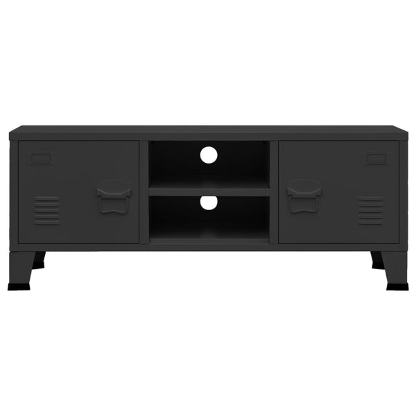 TV Stands & Entertainment Units Industrial Tv Cabinet Black 105X35x42 Cm Metal