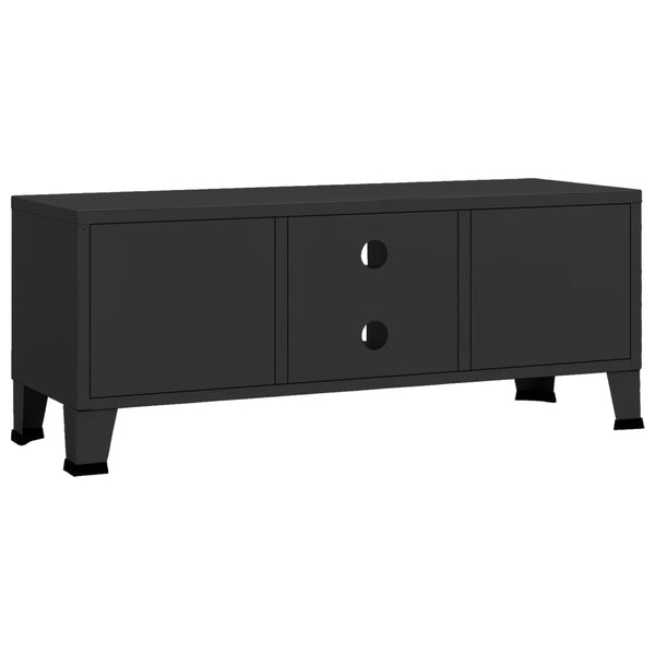 TV Stands & Entertainment Units Industrial Tv Cabinet Black 105X35x42 Cm Metal