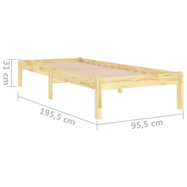 Single Bed Frames Bed Frame Solid Wood 92X187 Cm Single Size