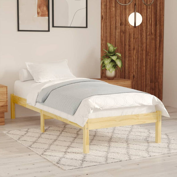 Single Bed Frames Bed Frame Solid Wood 92X187 Cm Single Size