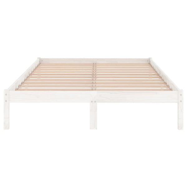 King Bed Frames Bed Frame White Solid Wood 183X203 Cm King Size