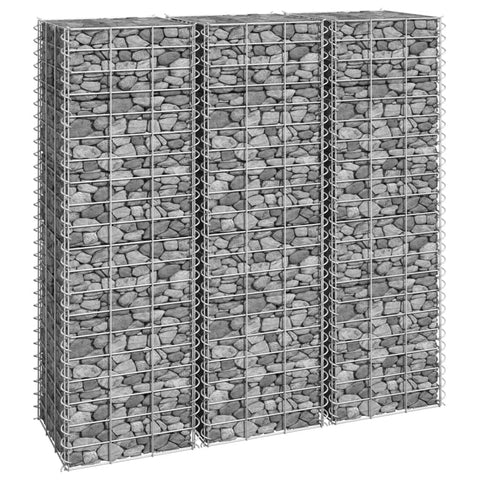 Gabion Baskets Gabion Raised Beds 3 Pcs Iron