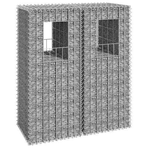 Gabion Baskets Gabion Basket Posts 2 Pcs 40X40x100 Cm Iron