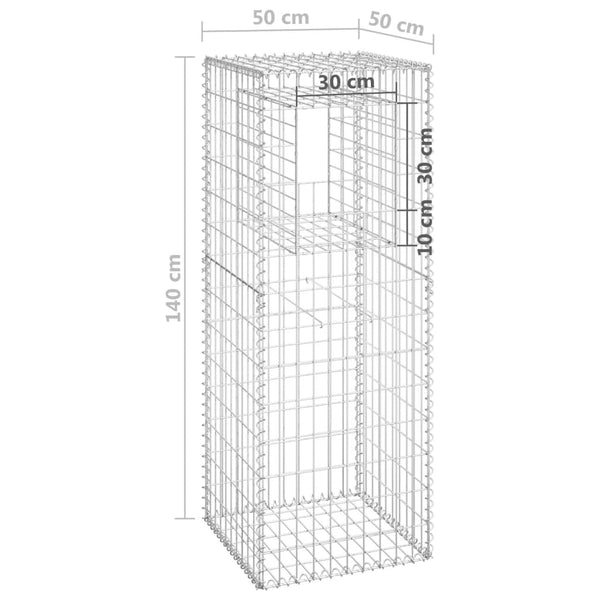 Gabion Baskets Gabion Basket Posts 2 Pcs 40X40x100 Cm Iron