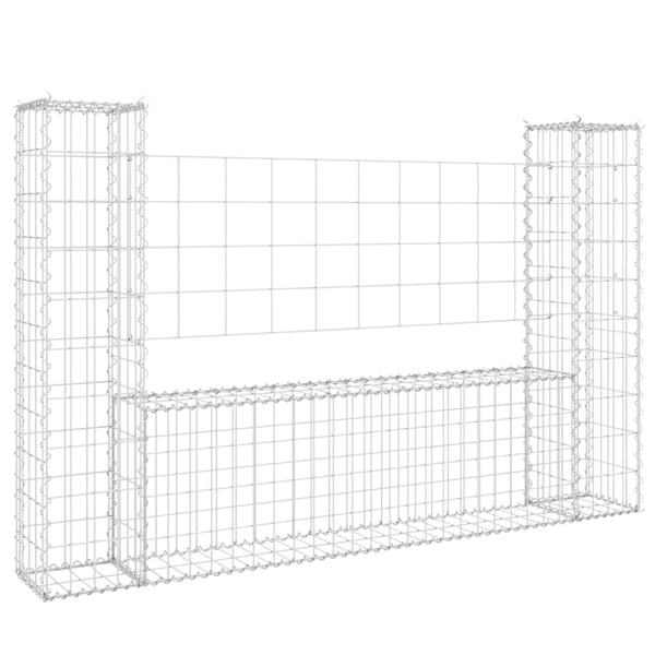 Gabion Baskets U Shape Gabion Basket With 2 Posts Iron