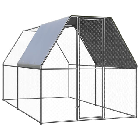 Small Animal Cages & Hutches Outdoor Chicken Cage 2X4x2 M Galvanised Steel