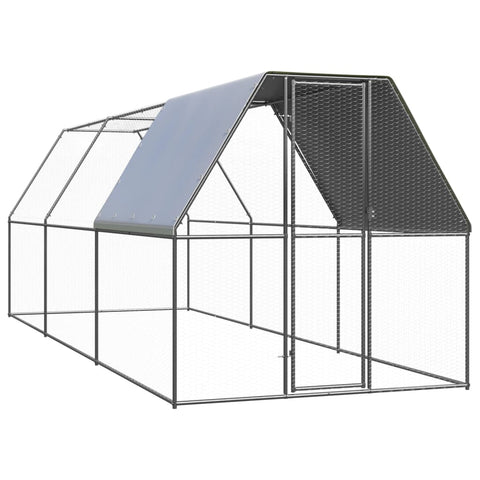 Small Animal Cages & Hutches Outdoor Chicken Cage 2X6x2 M Galvanised Steel