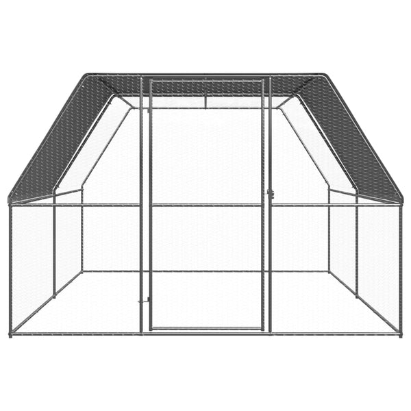 Small Animal Cages & Hutches Outdoor Chicken Cage 3X4x2 M Galvanised Steel