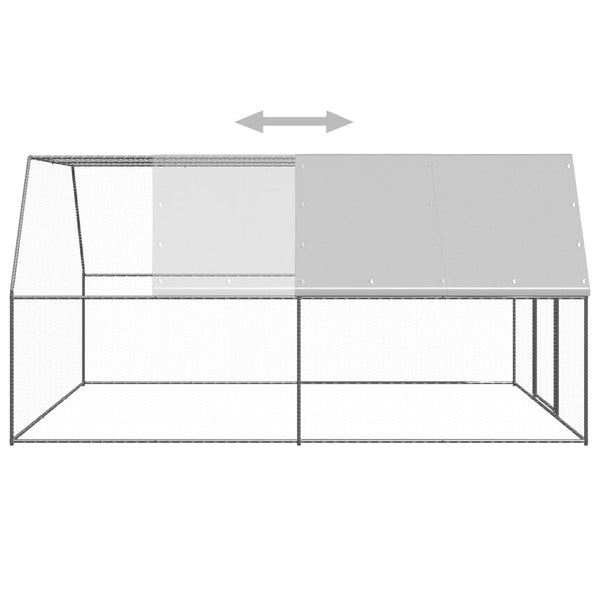 Small Animal Cages & Hutches Outdoor Chicken Cage 3X4x2 M Galvanised Steel