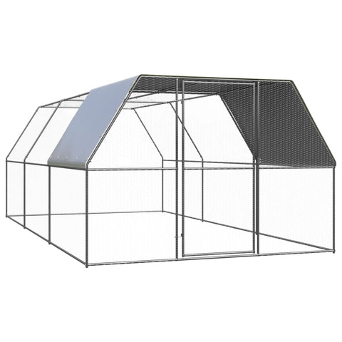 Small Animal Cages & Hutches Outdoor Chicken Cage 3X6x2 M Galvanised Steel