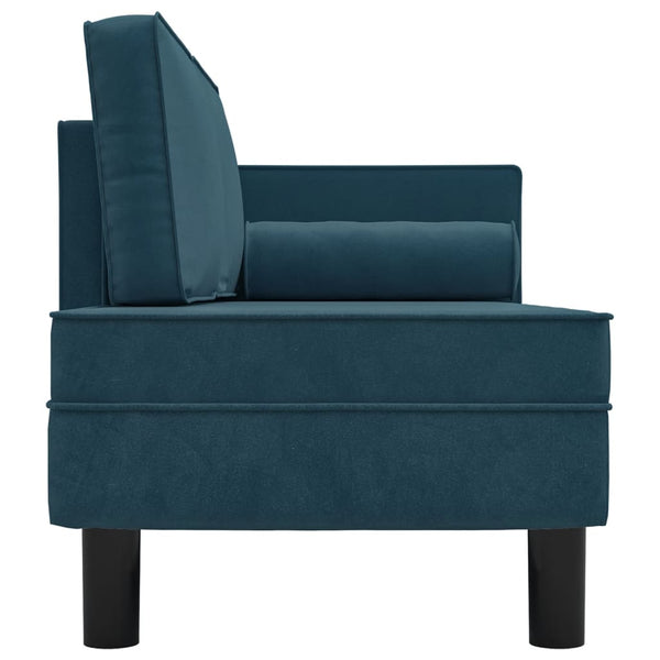 Sofas, Armchairs & Couches Chaise Lounge With Cushions And Bolster Blue Velvet