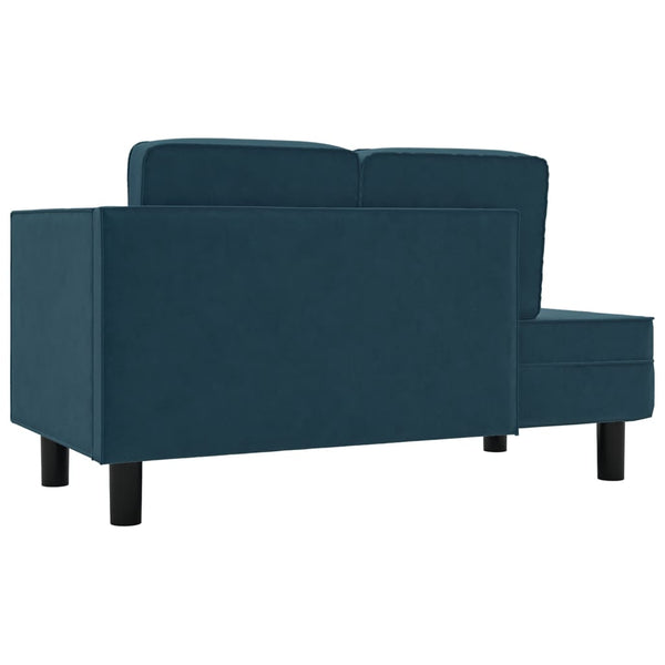 Sofas, Armchairs & Couches Chaise Lounge With Cushions And Bolster Blue Velvet