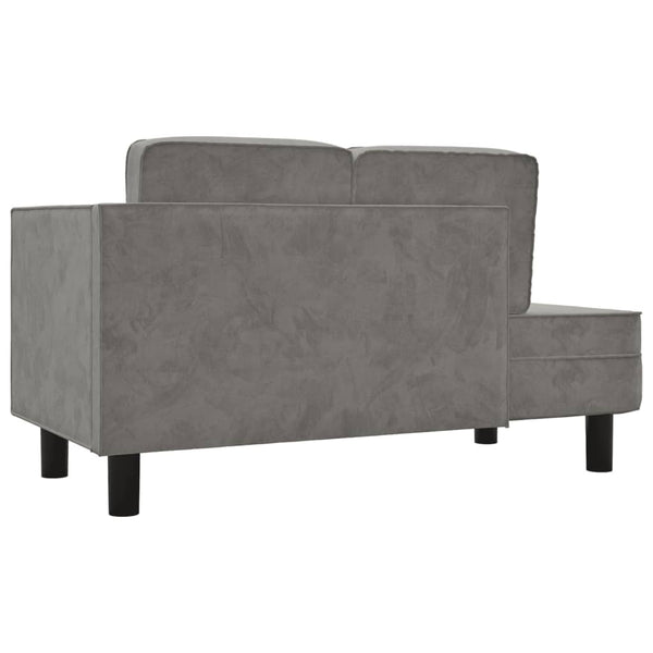 Sofas, Armchairs & Couches Chaise Lounge With Cushions And Bolster Light Grey Velvet