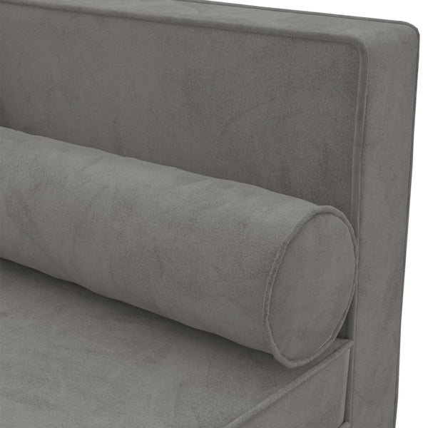 Sofas, Armchairs & Couches Chaise Lounge With Cushions And Bolster Light Grey Velvet