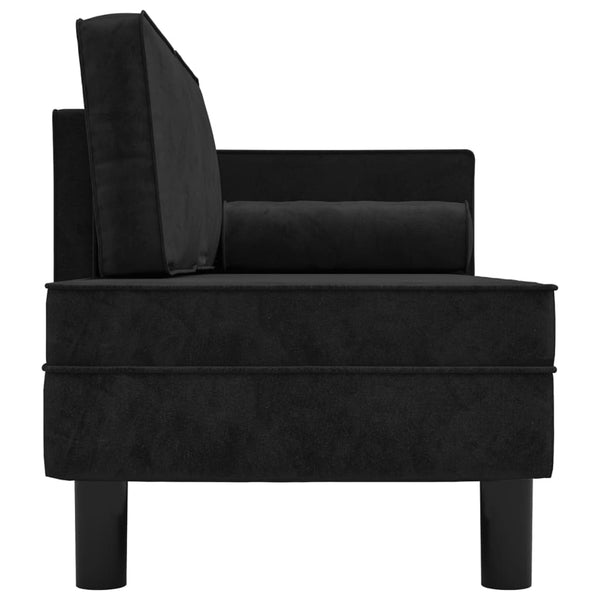 Sofas, Armchairs & Couches Chaise Lounge With Cushions And Bolster Black Velvet