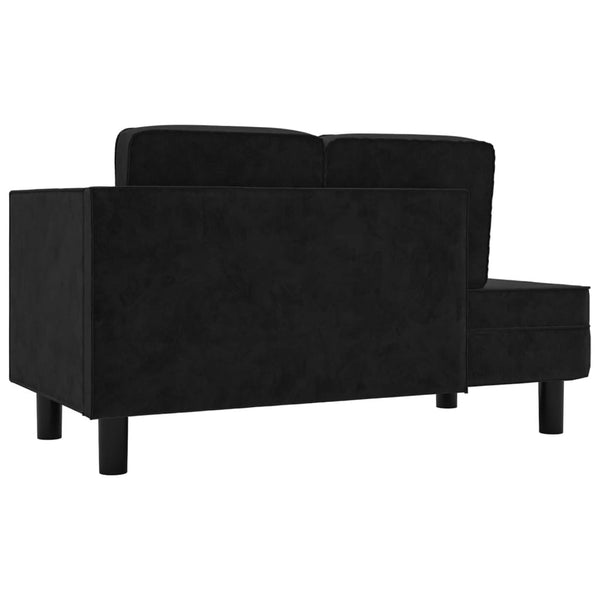 Sofas, Armchairs & Couches Chaise Lounge With Cushions And Bolster Black Velvet