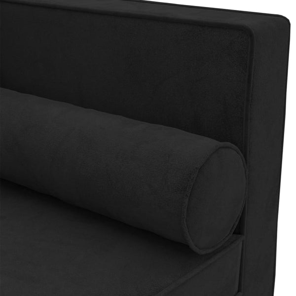 Sofas, Armchairs & Couches Chaise Lounge With Cushions And Bolster Black Velvet