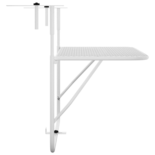 Patio & Garden Tables Balcony Table White 60X40 Cm Steel