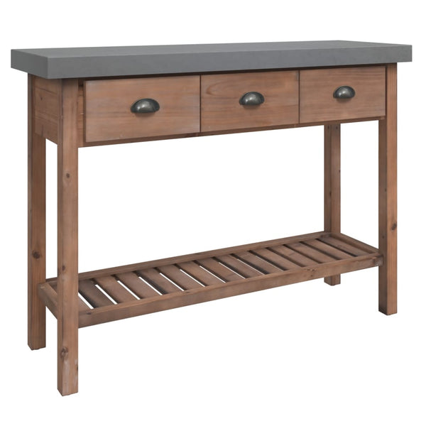 Tables Console Table 110X35x80 Cm Solid Wood Fir