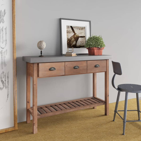 Tables Console Table 110X35x80 Cm Solid Wood Fir