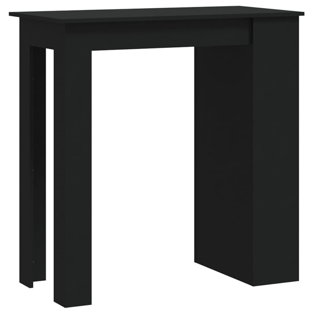 Bar Tables Bar Table With Storage Rack Black 102X50x103.5 Cm Engineered Wood