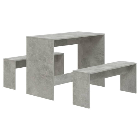 Dining Sets 3 Piece Dining Set Concrete Grey Engineered Wood