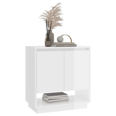 Sideboards & Buffets Sideboard High Gloss White 70X41x75 Cm Engineered Wood