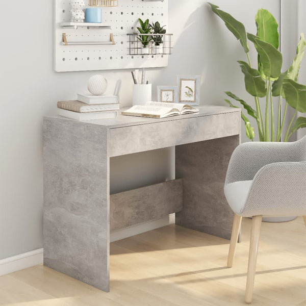 Home Office Desks Desk Concrete Grey 101X50x76.5 Cm Engineered Wood