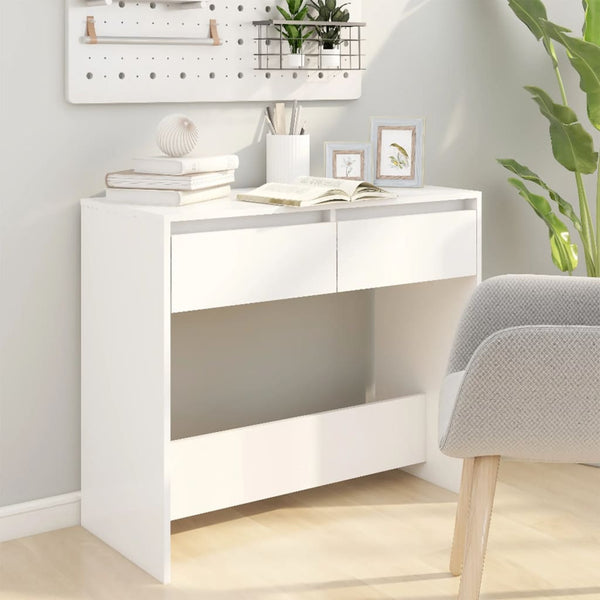 Hall Tables Console Table White 89X41x76.5 Cm Engineered Wood