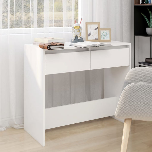 Hall Tables Console Table White 89X41x76.5 Cm Engineered Wood