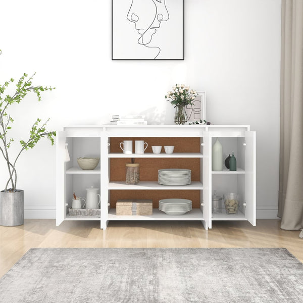 Sideboards & Buffets Sideboard White 135X41x75 Cm Engineered Wood