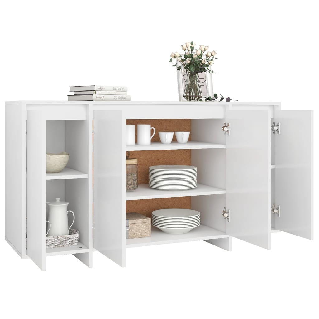 Sideboards & Buffets Sideboard White 135X41x75 Cm Engineered Wood